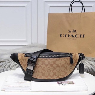 COACH WARREN BELT BAG IN SIGNATURE CANVAS (COACH F78777) 🔻SIZE : 13" (L) x 6 1/2" (H) 🔻COLOR : BLACK ANTIQUE NICKEL