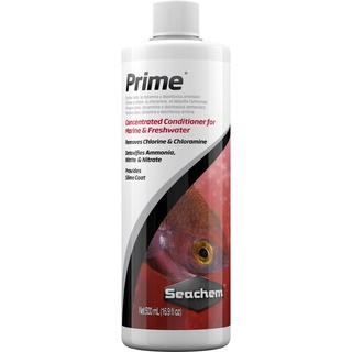 Seachem Prime® Conditioner สำหรับขจัดคลอรีนคลอรามีนแอมโมเนียไนไตรท์และไนเตรต ได้ทั้งน้ำจืดและน้ำเค็ม ขนาด 1 ลิตร