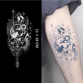 【Mars Tattoo】ใหม่ สติกเกอร์รอยสักชั่วคราว ลายดาวเคราะห์ ระบบสุริยะ กึ่งถาวร ติดทนนาน 2 สัปดาห์ D037