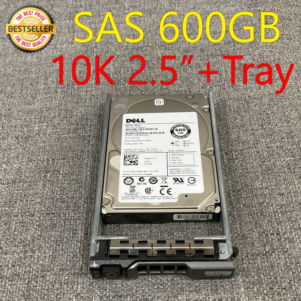 (ส่งฟรี) Dell Harddisk SAS 300GB 600GB 900GB 1.2TB 10K 2.5" พร้อม Tray 2.5" รับประกัน 6 เดือน มือสอง สภาพดี ส่งเร็ว!!!