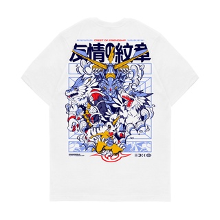 เสื้อยืดโอเวอร์ไซส์เสื้อยืด ลายการ์ตูนอนิเมะ Kizaru Digimon GABUMONS-3XL