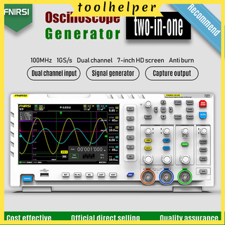 [พร้อมของแถม] Fnirsi-1014D เครื่องวัดสัญญาณอินพุต 7 นิ้ว Tft หน้าจอ Lcd 100MHz* 2 Ana-Log Bandwidth 1GSa/s Sampling Generator มัลติฟังก์ชั่น 1GB