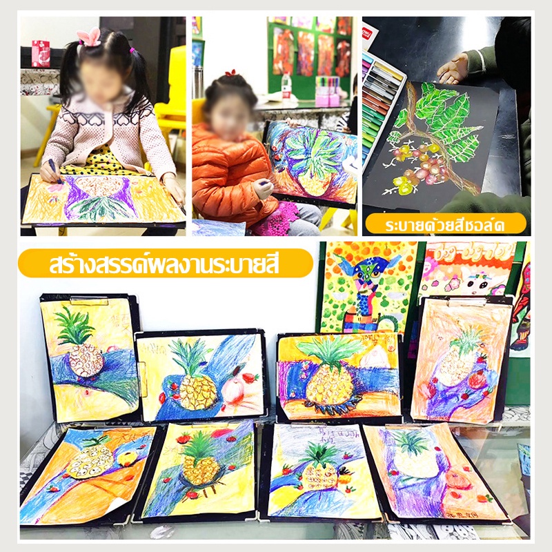 สีเทียน12-36 สี  สีเทียนเนื้อดี ชุดดินสอสีสำหรับเด็กชุดดินสอสี เครื่องเขียน - รูปที่ 3