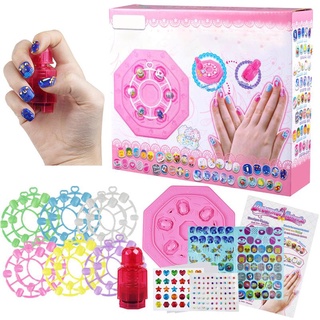 Kids Makeup Kit Toy Creativity Development Pretend Nail Art Kit Educational Makeup Nail Sticker Set For Kids Aged 6+ /