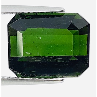 7.80 ct ทัวร์มาลีน สีเขียว แท้ ธรรมชาติNatural Green Tourmaline Octagon Loose Gemstone For Fine Jewelry