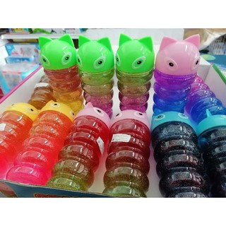 สไลม์ สลาม Slime สีใส slime สไลม์ผสมกากเพชร ทรงกระบอกหยัก สีใสไม่ขุ่นสลามกากเพชร ของเล่นจินตนาการ มีกากเพชร