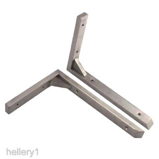 [HELLERY1] 2Pcs Stainless Steel L Shape Triangle Shelf Bracket Wall Mount