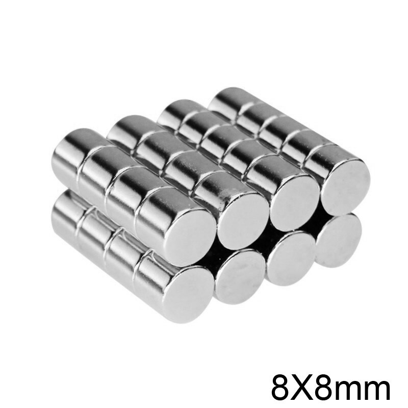 1ชิ้น แม่เหล็กแรงสูง 8x8มิล ทรงกระบอก Magnet Neodymium 8x8mm แม่เหล็ก ขนาด 8*8มิล แม่เหล็กนีโอไดเมียม 8*8mm