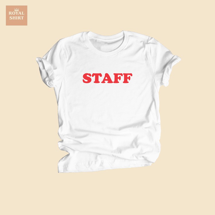 STAFF เสื้อยืดคอกลมแขนสั้นวัยรุ่นอินเทรนด์