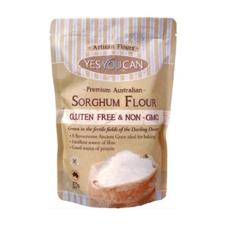 Premium Australian Sorghum Flour Yes You Can 400g แป้งทำขนมสำเร็จรูป แป้งทำขนม แป้ง ไม่มีส่วนผสมกลูเตน