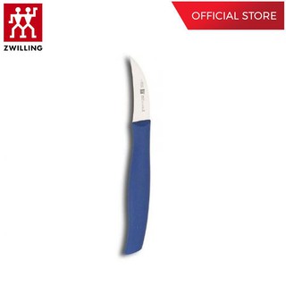 ZWILLING   มีดปอกเปลือกสแตนเลสสตีล รุ่น Twin Grip มีความคมและทนทาน  60  มม. สีเงิน ด้ามสีฟ้า N38090061