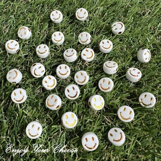 (พร้อมส่ง)ลูกปัดยิ้ม ลูกปัด smiley (25g,50g,100g)