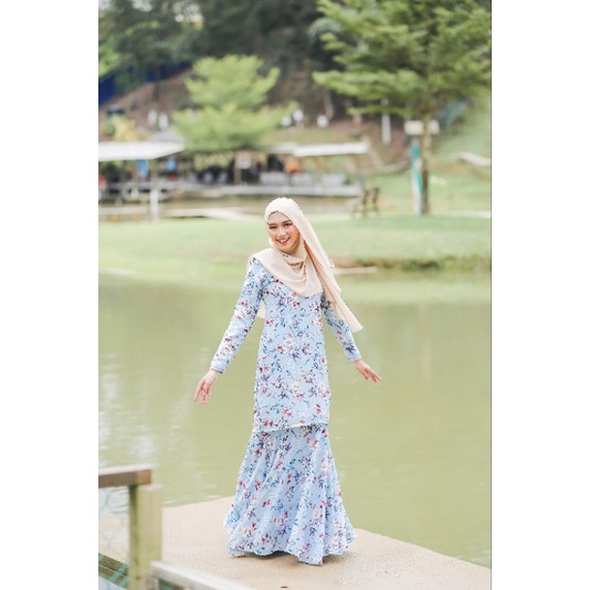 Avery Luxe Kurung - สกายบลู