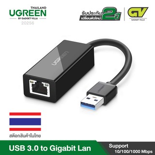 UGREEN รุ่น 20256 ตัวแปลง USB to LAN Gigabit Network Adapter RJ45 รองรับความเร็ว 1000Mbps