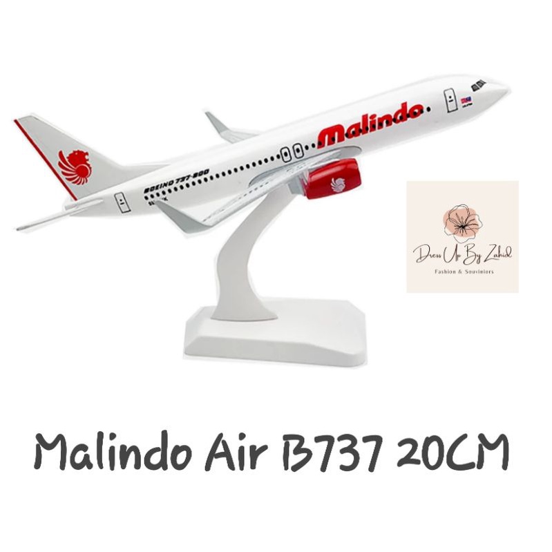 Malindo Air B737-800 เครื่องบิน 20 ซม. เครื่องบินโลหะหล่อ || เครื่องบิน Malindo Air B737-800 16CM