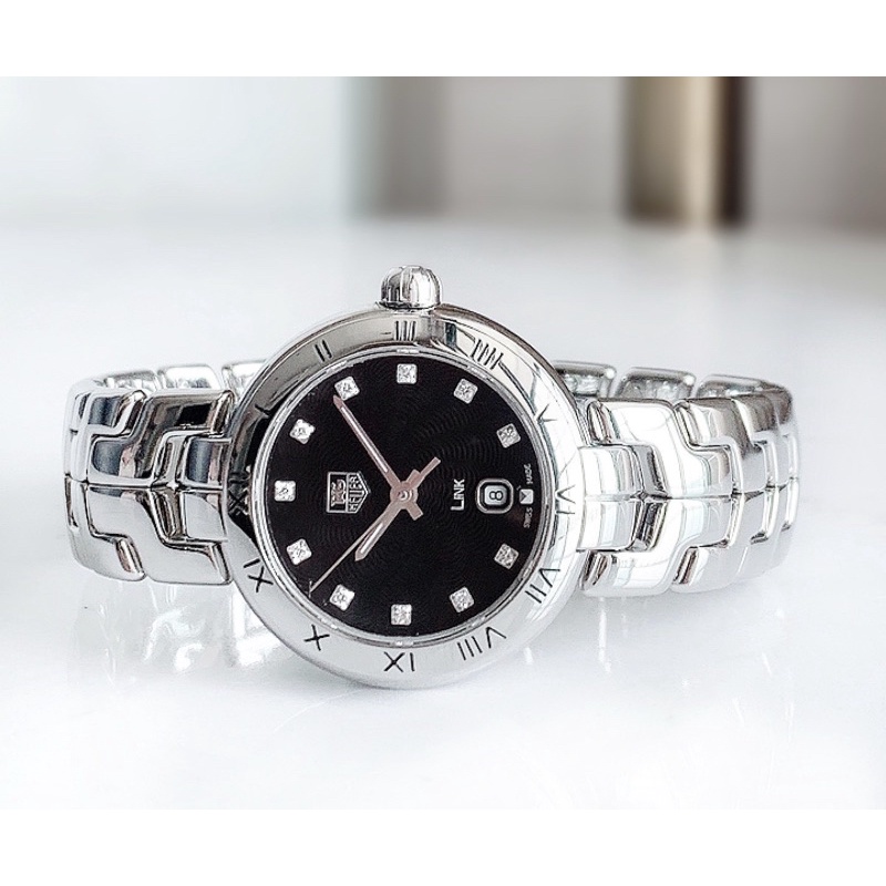 Used : Tag Heuer New Link Lady Guilloche Black Diamond