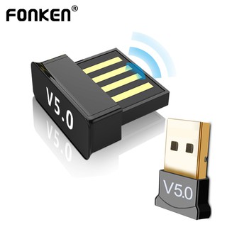 fonken อะแดปเตอร์รับสัญญาณเสียงไร้สายบลูทูธ bt 5 . 0 usb สําหรับแล็ปท็อป