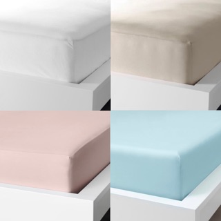 IKEA | DVALA ผ้าปูที่นอนสีพาสเทล รัดมุม