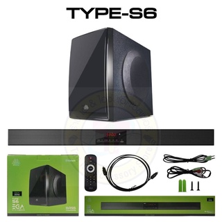 ลําโพงซาวด์บาร์ EGA TYPE S6 BLUETOOTH SOUNDBAR BASS SUBWOOFER *ได้รับสินค้าของแท้ 100% สินค้ารับประกัน 2 ปี