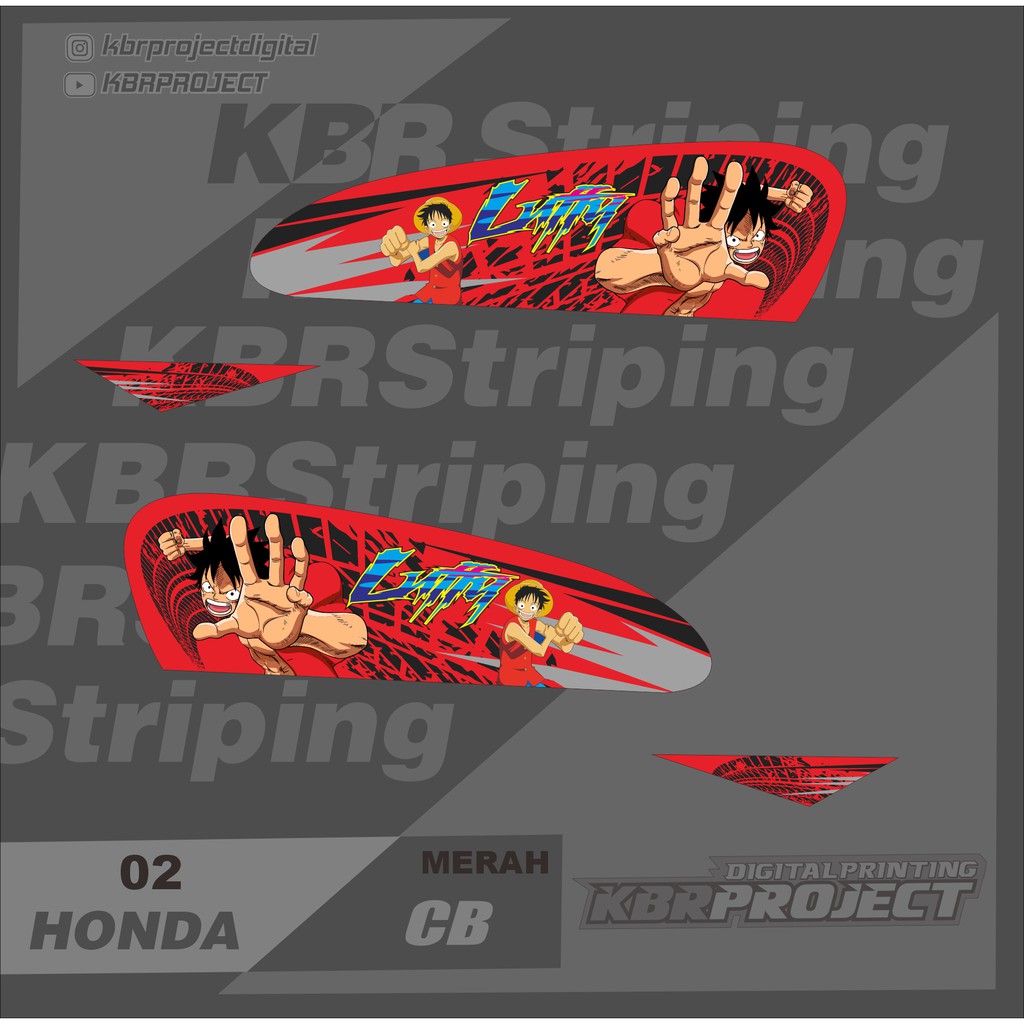 สติ๊กเกอร์ CB, สติ๊กเกอร์รายการแถบรถจักรยานยนต์ HONDA CB 02 Racing CB