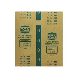 กระดาษทรายขัดไม้ แผ่น TOA NO.240 NO.240 SHEET TOA WOOD SANDPAPER