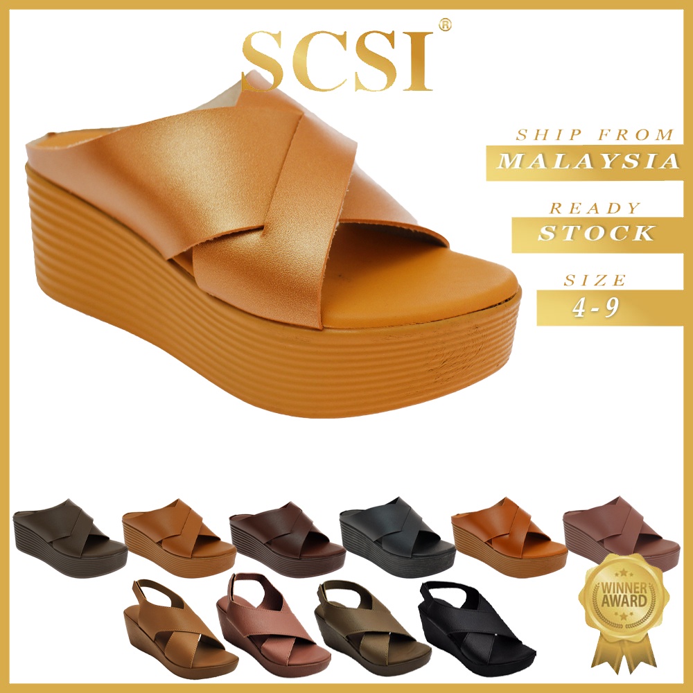 [ขนาด 4-9] SCSI I-Cream Korea Wedges Sandal Women Platform / Wedges Women Sandal Perempuan / Platfor