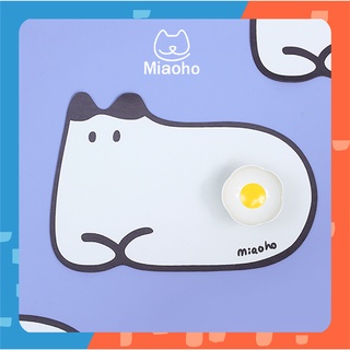 [🚚 พร้อมส่ง] Miaoho ที่รองชามอาหารสัตว์ Single Cat Placement แผ่นรองชามอาหารแมว