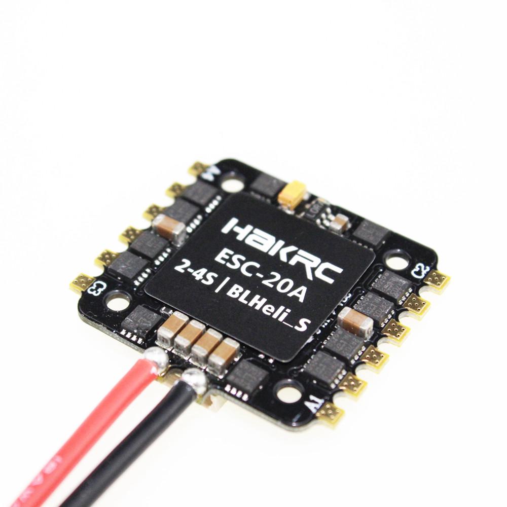 อุปกรณ์Hakrc 20x20 . 20 A Blheli_S Bb 2-4 S 4 In 1 Brushless Esc รองรับความร้อน 600 Rc Drone Fpv Racing