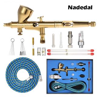 Nasedal Gravity Dual-action Mini 9cc Airbrush Paint Nail Paint Set Face Tattoo Art DIY Tool 0.2mm/0.3mm/0.5mm