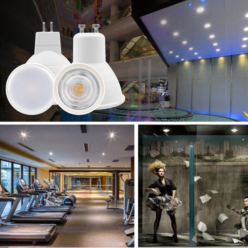 Gu10 MR16 E14 E27 โคมไฟ LED พลาสติก อลูมิเนียม หรี่แสงได้ รูปที่ 4
