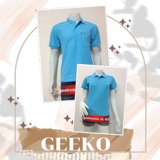 เสื้อโปโลกวาง Geeko แท้100% ชาย/หญิง ID45 สีฟ้าอ่อน