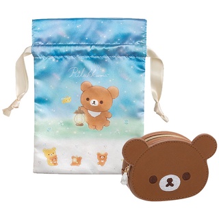 เซ็ตกระเป๋า Rilakkuma &amp; Chairoikoguma Starry Night Pouch Set มี 2 ใบในเซ็ต