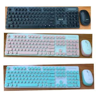 OKER KEYBORD MOUSE WIRELESS เม้าคีร์บอทร์ไวเรทK520