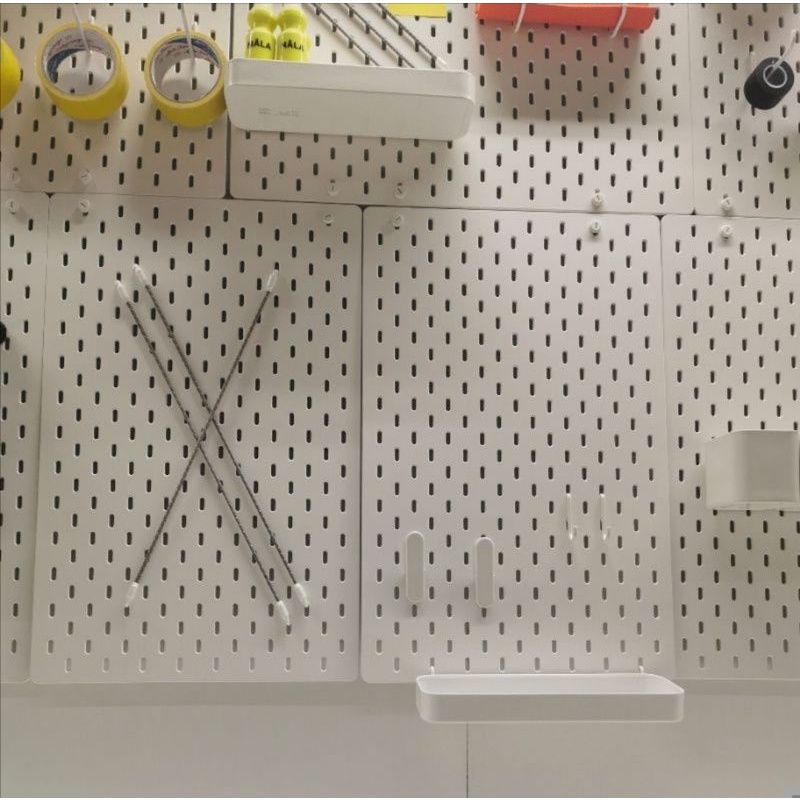 IKEA แท้ค่ะ SKÅDIS สกัวดิส บอร์ดเจาะรู, ขาว, ดำ, ไม้, 36x56 ซม., 56x56 ซม., 76x56 ซม.