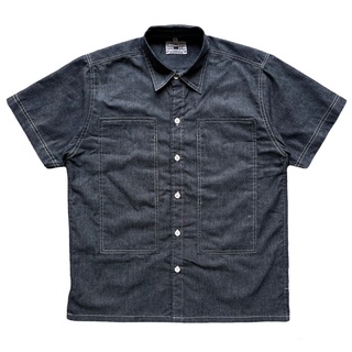 Denim Shirt with WW2 Pockets เสื้อเชิ้ตยีนส์แขนสั้น