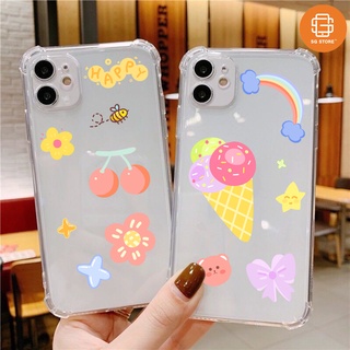 🔥เคสใส🔥 ใช้สำหรับมือถือ ขอบกันกระแทก แบบ TPU มีหลากหลายรุ่นให้เลือก เคสมือถือใส กันกระแทก 4 มุม สติ๊กเกอร์การ์ตูน