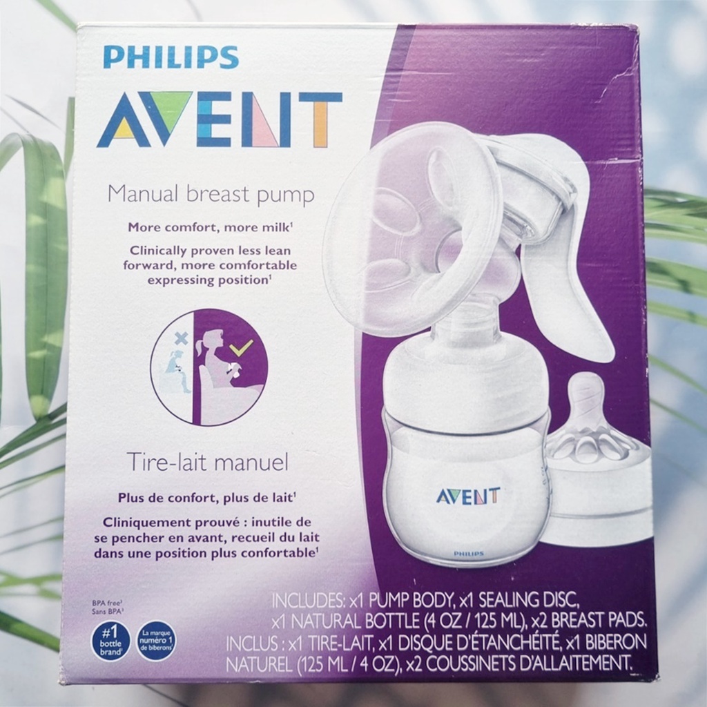 (Philips®) Avent® Model. SCF330/30 Manual Breast Pump and Bottle 125 ml เครื่องปั๊มนมแบบใช้มือ เครื่องปั๊มนมแม่ ปั๊มนม ชุดปั๊มนม