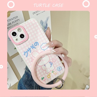 [พร้อมส่ง] เคสโทรศัพท์มือถือหนัง ลายการ์ตูนกระต่าย สําหรับ Apple iPhone 14 13 12 11 PROMAX XS XR XSMAX SE2020 6 7 8PLUS MINI