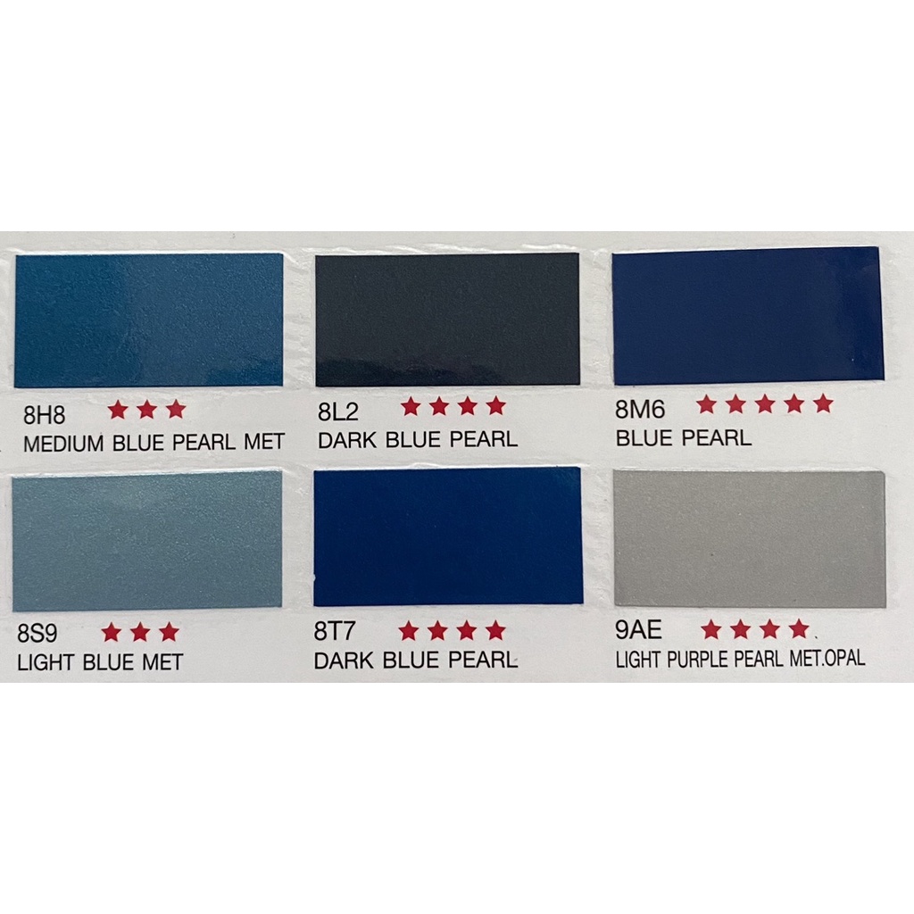 สีเบอร์พ่นรถยนต์อย่างดี เป็นสี 2K MEIJI TOYOTA เบอร์ 8H8***,8L2****, 8M6*****, 8S9***,8T7****, 9AE**