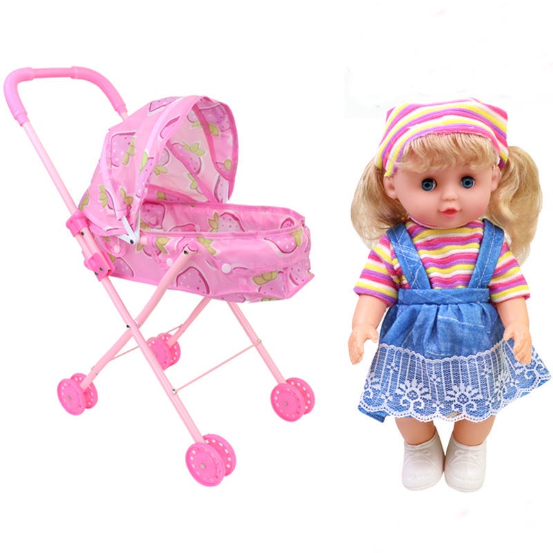 🔥🔥Hot Sale ที่รัก ตุ๊กตา แร็กดอลล์ Dollsเด็กเล่นบ้านรถเข็นของเล่นตุ๊กตาบาร์บี้เสียงจำลองเด็กทารกจำลองเด็กชายและเด็กหญิง