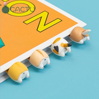 Cactu ใหม่ ที่คั่นหนังสือ ลายการ์ตูนสัตว์ สุนัข แมว เครื่องเขียน DIY