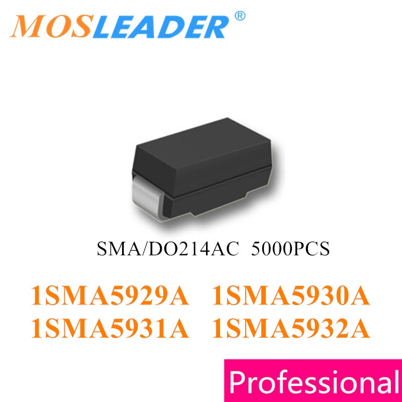 Mosleader 1800PCS SMA 1SMA5929A 1SMA5930A 1SMA5931A 1SMA5932A DO214C 1SMA5929 1SMA5930 1SMA5931 1SMA