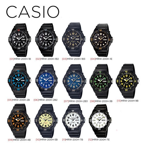 นาฬิกาสมาร์ทวอช นาฬิกาสมาทวอช Casio Standard คาสิโอ นาฬิกาข้อมือผู้ชาย สายเรซิ่น รุ่น MRW-200H