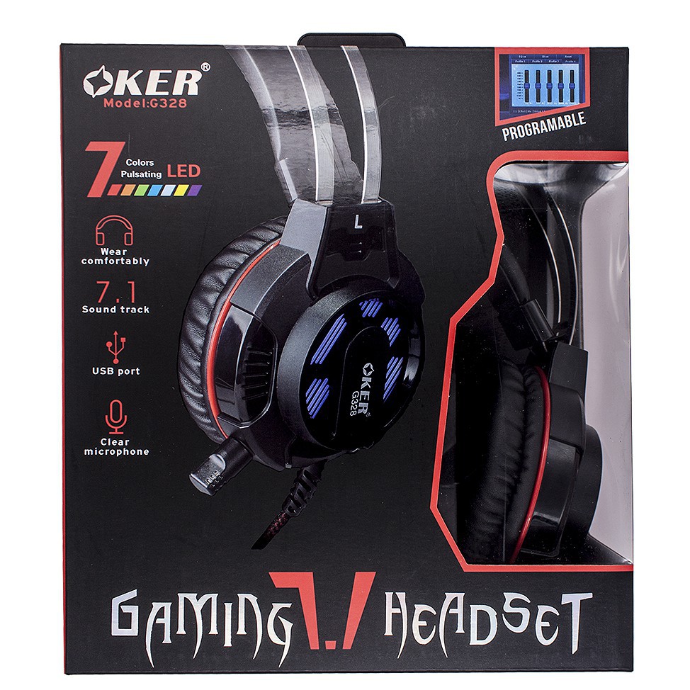 🚀ส่งเร็ว🚀 Oker G328 USB Gaming Headset 7.1 Virtual Surround USB Hi-Fi หูฟังเกมมิง หูฟังสำหรับนักเล่น