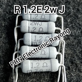 R , ตัวต้านทาน , รีซิสเตอร์ , Resister R 1.2E 2w J เมทัลฟีล์ม 5ชิ้น