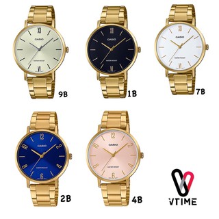 CASIO สำหรับผู้หญิง LTP-VT01G สายสแตนเลสสีทอง