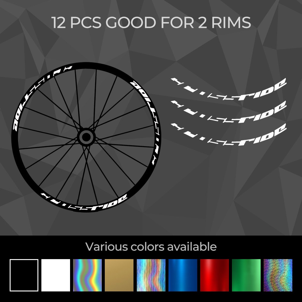 Mavic Crossride Mtb (8 หรือ 12 ชิ้น) สติ๊กเกอร์ขอบล้อโฮโลแกรมรูปลอกไวนิลสําหรับจักรยานเสือภูเขาและจักรยานเสือหมอบ