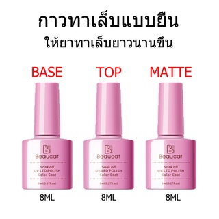 Top Coat (เคลือบสีเล็บเจล)/base coat/MATTE TOP  UV LED Gel Polish Soak Off ทาเล็บเจล สีทาเล็บเจล สีเจล ยาทาเล็บเจล(8ML)