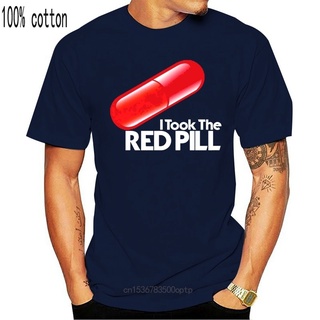 เสื้อยืดผ้าฝ้ายพิมพ์ลายแฟชั่น ลดกระหน่ํา เสื้อยืด พิมพ์ลายกราฟฟิค Red Pill Matrix HEbifp02JMgadi34