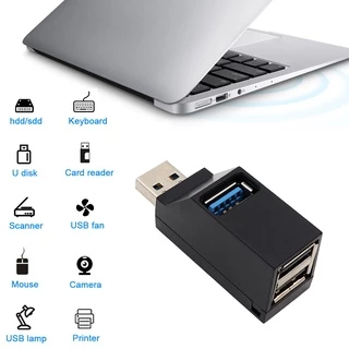 อะแดปเตอร์ฮับ USB 3.0 Mini 3 พอร์ต ความเร็วสูง 5Gbps แบบพกพา สําหรับแล็ปท็อป คอมพิวเตอร์
